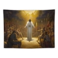 thumbnail image 5 of ONETECH  Christmas Jesus Christ Tapestry Jesus Preached Scene 3D Watercolor Tapestry Wall Blanket Wall Art Wall Decor Christian Tapestry Wall Hanging for Bedroom Living Room Dorm, 5 of 7