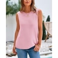 thumbnail image 6 of BTFBM Sleeveless Sweater Tops for Women Crew Neck Lightweight Casual Loose Tank Summer Outfits Fashion Clothing, 6 of 7