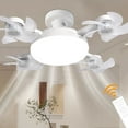 thumbnail image 5 of 2 in 1 Hanging Fan with LED Light - 2025 New Ceiling Fan Light Bulb, Remote Control, 3 Speed Adjustable Fan & Dimmable Lantern, E27 Screw-in for Bedroom, Kitchen, 5 of 8
