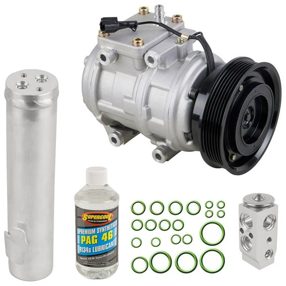 AC Compressor & A/C Kit For Kia Sportage V6 2005 2006 2007 2008 2009 2010 - Includes Drier, Expansion, Oil & O-Rings! - BuyAutoParts