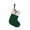 T, variant on U Green Christmas Knitted Sock With Embroidered Letters For Kids Candy Storage And Small Presents Holiday Party Decoration And Festive Ornament