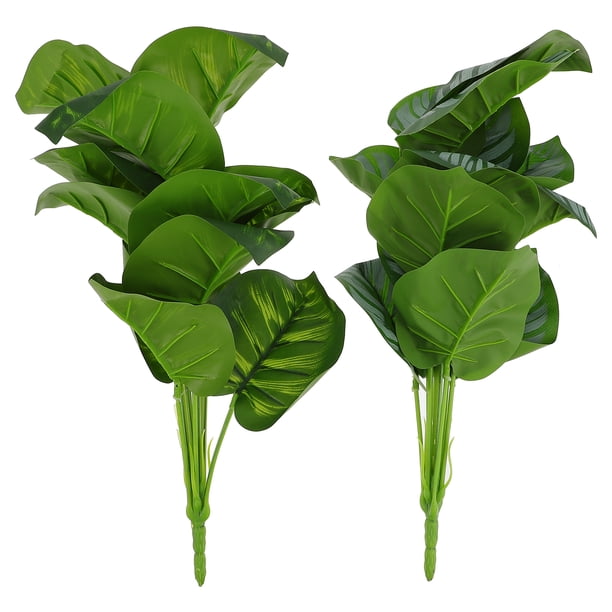 GOOHOCHY 2pcs simulación planta verde hojas de hojas adornos de hojas artificiales Adornos