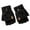Black, variant on Winter Thermal Convertible Fingerless Gloves and Mittens Insulated Knitted Hand Warmers for Men and Women Size:One Size