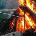 thumbnail image 3 of HEALEEP 1Set Fire Poker Silver for Fireplace Tool Set Fire Accessories 11.8x1.2x1.2in, 3 of 8
