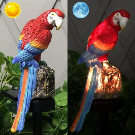 

Ayamaya Garden Solar Light Outdoor Decor Resin Parrot Solar LED Light with Stake Animal Outdoor Waterproof Lights for Flower Fence Lawn Passage Walkway Courtyard Party Decoration
