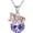 06-Light Violet, variant on July Ruby Birthstone Fox Pendant Necklace for Women, 925 Sterling Silver Red Birthday Jewelry Gifts
