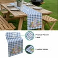 thumbnail image 5 of Easter Table Runner - 60 Inch Long, Kitchen Dining Table Runner Dresser Scarves, Spring Watercolor Bunny Eggs Butterflies Blue Plaid Farmhouse Decor for Coffee Tables Wedding Party Banquet, 5 of 8