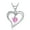 10-Oct-Tourmaline, variant on 18k White Gold Plated Love Arrow Birthstone Pendant Necklace Women Jewelry