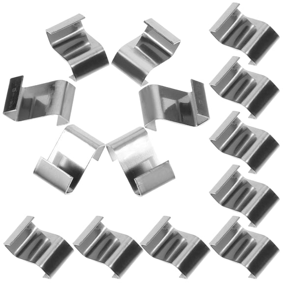 Z Type Glass Fixing Clips Flashing Accessories Greenhouse Fall Prevention Stainless Steel 25 Pcs