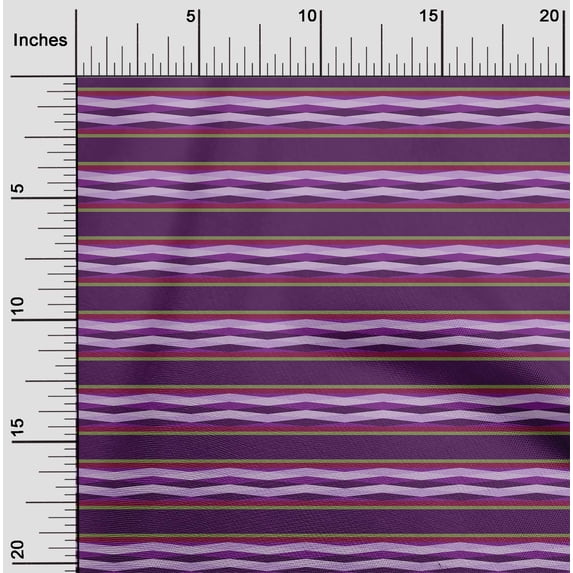 oneOone Cotton Poplin Fabric Stripe & Diamond Geometric Print Fabric By Yard 42 Inches Wide
