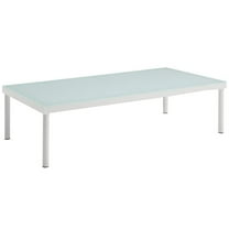 Modway Harmony Outdoor Patio Aluminum Coffee Table in White