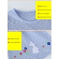 thumbnail image 4 of HWJAD 2-7 Years Kids Girl's Dresses Cotton Jersey Long Sleeve Crewneck Swing A-Line Cute Rabbit Midi Casual Polk Dot Dress, 4 of 7