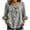 Gray, variant on 3/4 Sleeve Womens Tops, Square Neck Bow Front Blouse, Ruffle Flare Sleeve Solid Plus Size Fall Tops for Women