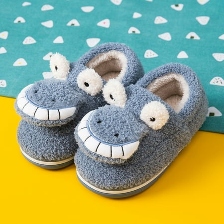 

Floleo Clearance Toddler Kids Home Slippers Baby Girls Boys Cartoon Warm Indoors Floor Shoes