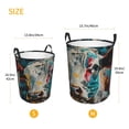 thumbnail image 3 of Balery Colorful Graffiti Cow Cesta de ropa redonda con asas, impermeable, independiente, para ropa, juguetes, dormitorio y familia-Medium, 3 of 6