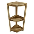 thumbnail image 2 of Compact Teak 3 tier Corner Shower Outdoor Bench in Natural Finish, 2 of 8