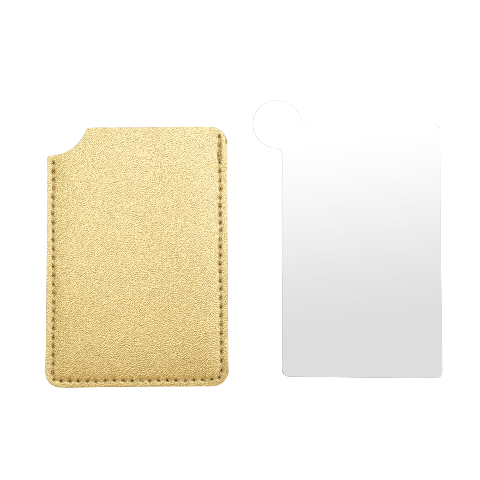 Unique Bargains 1 Pc Convenient Makeup Mirror Gold Tone