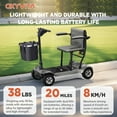 thumbnail image 3 of OXYVITA Electric Scooter for Adults, Ultralight 36 lbs Folding Electric Scooter for Seniors, 28 Mile Range, 2 Lithium Batteries, Public Transportation-Friendly All Terrain Electric Scooter Pro, 3 of 7