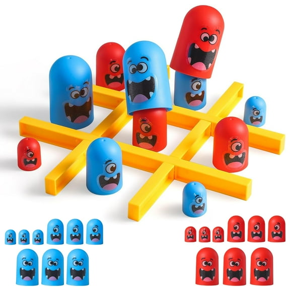 Tic Tac Toe Strategic Board Game for 3 4 5 6 7 Kids Party Tabletop Games for 3 , Strategy Head to Head Games for 3-12 Year Old,Friendly Educational Board Game