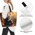 thumbnail image 3 of Fotbe Maple Forest Panda Bolsa Tote Estética de Lona con Estampado para Mujer - Bolsa Reutilizable de Hombro Casual para Vacaciones, Compras, Trabajo y Gimnasio, 3 of 8