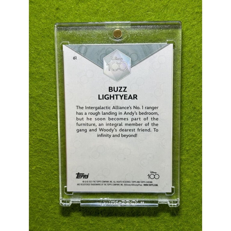 Buzz LightYear DISNEY 100 PURPLE REFRACTOR #/299 ToyStory CARD