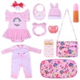 thumbnail image 1 of Set de ropa y juego para muñecas Reborn BABESIDE, 11 unidades, color rosa, 1 of 7