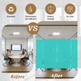 thumbnail image 6 of Turquoise Window Privacy Film, Modern Pure Turquoise Static Cling UV Sun Blocking Tint Film Heat Control Windows Films for Bedroom Bathroom, Window Stickers 35.4"x78.7", 6 of 8