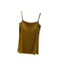 thumbnail image 2 of Puntoco Tops sin mangas para mujer Top de cuello redondo de color sólido con almohadilla en el pecho y tirantes de moda de verano para mujer, 2 of 5
