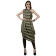 thumbnail image 1 of Moomaya Robe Kurti à une Épaule Imprimée pour Femme, Sans Manches, à Col Bénitier, Style Bohème, Tenue de Soirée de Designer, 1 of 7