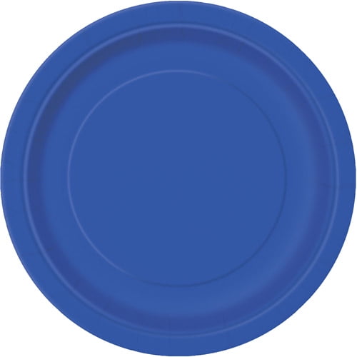 Way To Celebrate! Electric Blue Paper Dinner Plates, 9in, 20ct