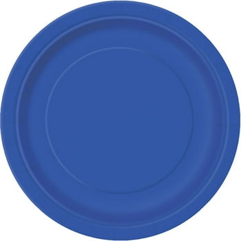 Way To Celebrate! Electric Blue Paper Dinner Plates, 9in, 20ct