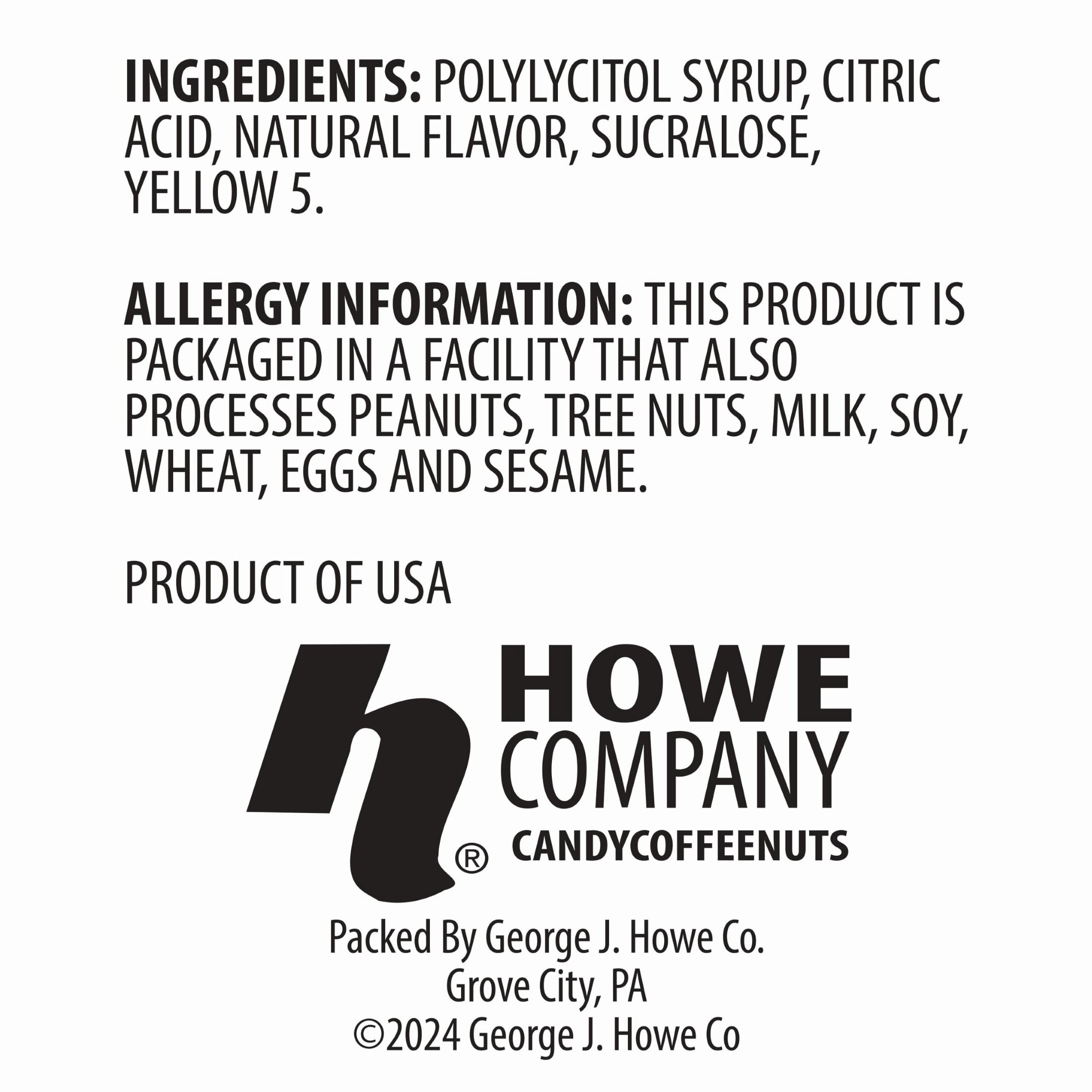 Howe Sugar Free Lemon Buttons Hard Candy, 5 oz, Bag