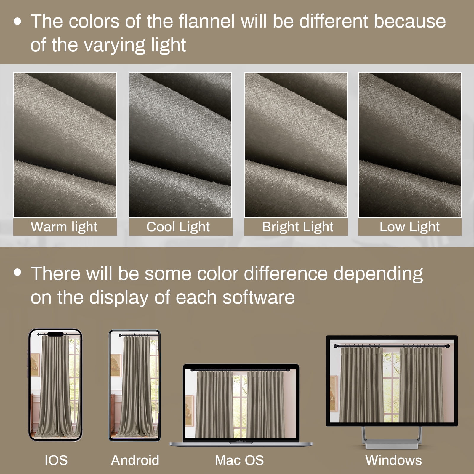 Lapalife 2 Panels Luxury Blackout Velvet Curtains, 84 inches Length Rod Pocket Thermal Insulated Soft Elegant Window Curtains for Bedroom Living Room, Taupe