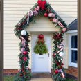 thumbnail image 5 of 19.7 Inch Handmade Christmas Tree Wreath with LED Lights, Large Xmas Door Decor with Bow and Berry Accents, Farmhouse Holiday Decor for Indoor Outdoor Window Wall Use, 5 of 8