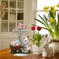 thumbnail image 6 of Easter RabbitEggs Decorations Spring Easter Centerpieces Tiered Tray Decor 2D Flat Acrylic BunnyEgg FlowerButterfly Figurines Table Ornament for Farmhouse Home Kitchen Easter Party,Birthday Gifts, 6 of 9