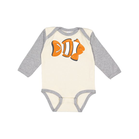 Inktastic Clown Fish Boys or Girls Long Sleeve Baby Bodysuit