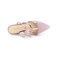 thumbnail image 5 of BLISSFUL STEP Women's Glitter Pointy Toe Flats Mules, 5 of 9
