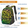 thumbnail image 3 of Black and Blue Leopard Print 17" School Backpacks for Teens,Waterproof Oxford Fabric,S-Shape Padded Straps for School,Travel,Hiking,Camping, 3 of 6