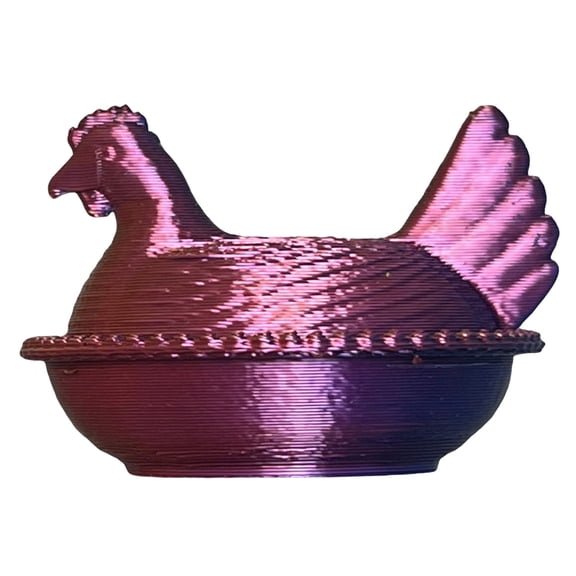 1PC Vintage Glass Hen on Nest Dish with Lid, on Nest Glass Dish, Glasses Candy Dishs with Lid -Shaped Chicken Fruit Bowl, Chicken Decor, for Home,Tabletop Decor