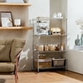 thumbnail image 6 of IZEUK 4-Tier Heavy Duty Steel Storage Shelves, Metal Shelf for Pantry Kitchen Storage, 29.5" W x 13.7" D x 47.2" H, 1000 LBS, Chrome, 6 of 8