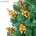 thumbnail image 4 of BadPiggies 12 Pack Glitter Berry Stems, 8 Inch Artificial Christmas Tree Picks Decoration Filler Ornaments DIY Xmas Wreath (Gold), 4 of 7