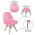 thumbnail image 4 of EMMA OLIVER haggy Fur Light Accent Chair Scoop Kids Pink Ages 5 to Kids, 4 of 12