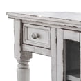 thumbnail image 2 of Genie 55 Inch Sofa Table Console - 2 Doors - Shelves - White Mango Wood, 2 of 4