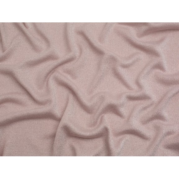 Minerva Shine Lurex Sweater Knit Stretch Fabric Blush Rose - per yard