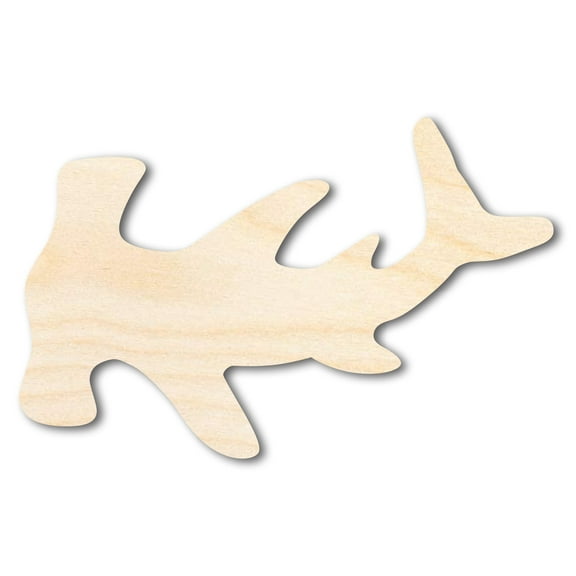 Bigger Better | Unfinished Wood Hammerhead Shark Shape | DIY Craft Cutout | 24" / 1/2"