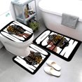thumbnail image 3 of 4Pcs Bathroom Shower Curtains Sets, Inspirational Quote Black Man Shower Curtain Set with Rugs Toilet Lid Cover Bath Mat, African American King Man Shower Curtains with 12 Hooks, 3 of 6
