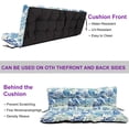 thumbnail image 2 of YLLN Porch Swing Cushions With Backrest, 4" Thicken Waterproof Outdoor Bench Cushion, Patio Swing Cushion Replacement, For Outdoor Indoor Garden Furniture, Only Cushion（40" x 63",Blue Leaf）, 2 of 7
