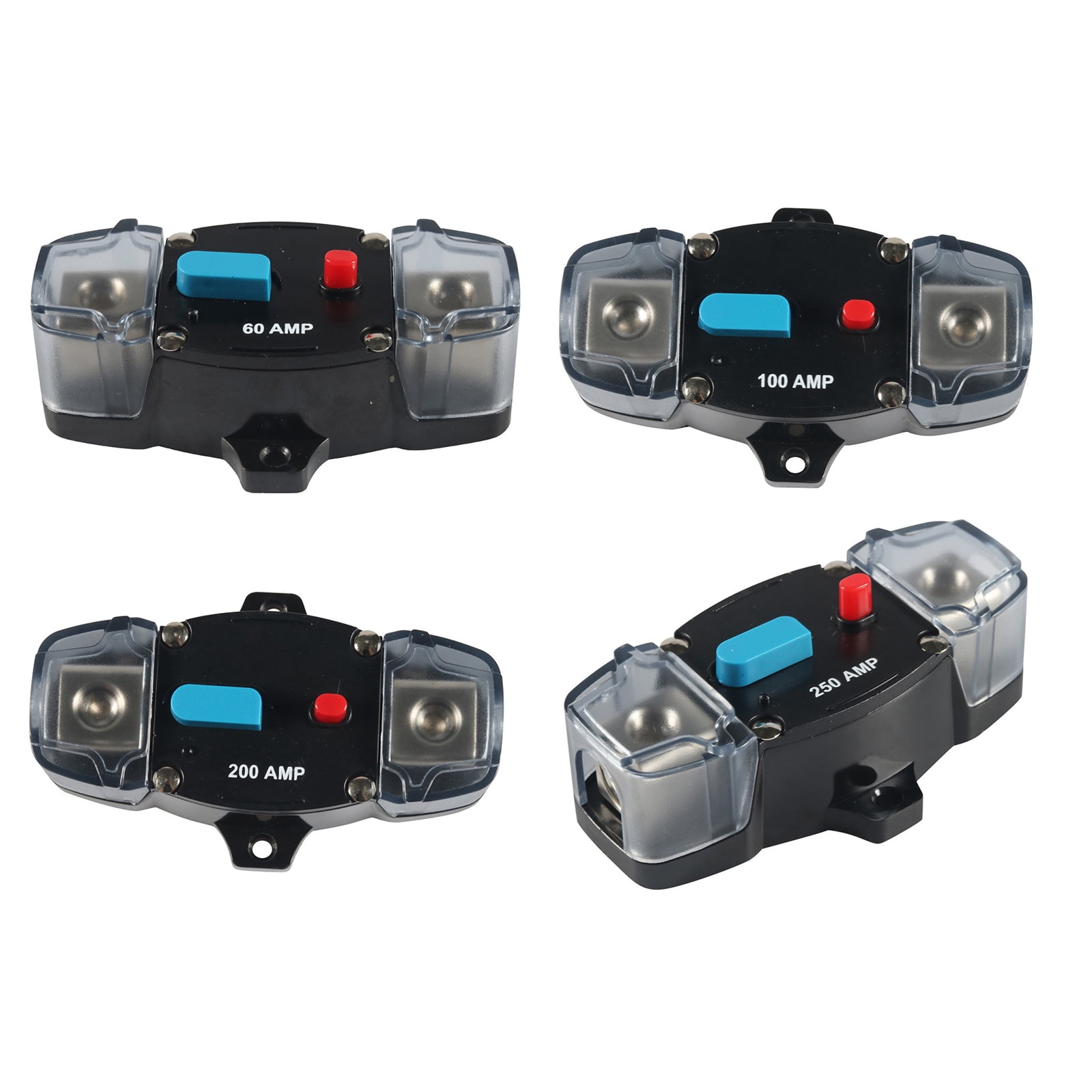 Manual Reset Resettable Inverter Block Circuits Breaker Inline Fuses Holder for Trolling Motor and Stereo Sound Systems