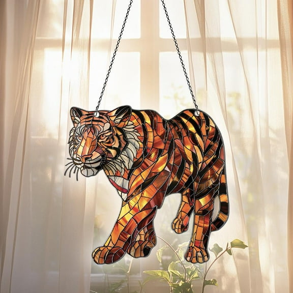 Tiger Acrylic Suncatcher Window Hanging, Tiger Ornaments, Tiger Decor, Tiger Gifts For Women Men, Gift For Tiger Lovers