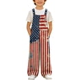thumbnail image 6 of Jumpsuit for Girls Size 5-6Y Kids Sleeveless Square Neck Usa Flag Print Romper with Pockets Lightweight Daily Wear Rompers for Girls, 6 of 7
